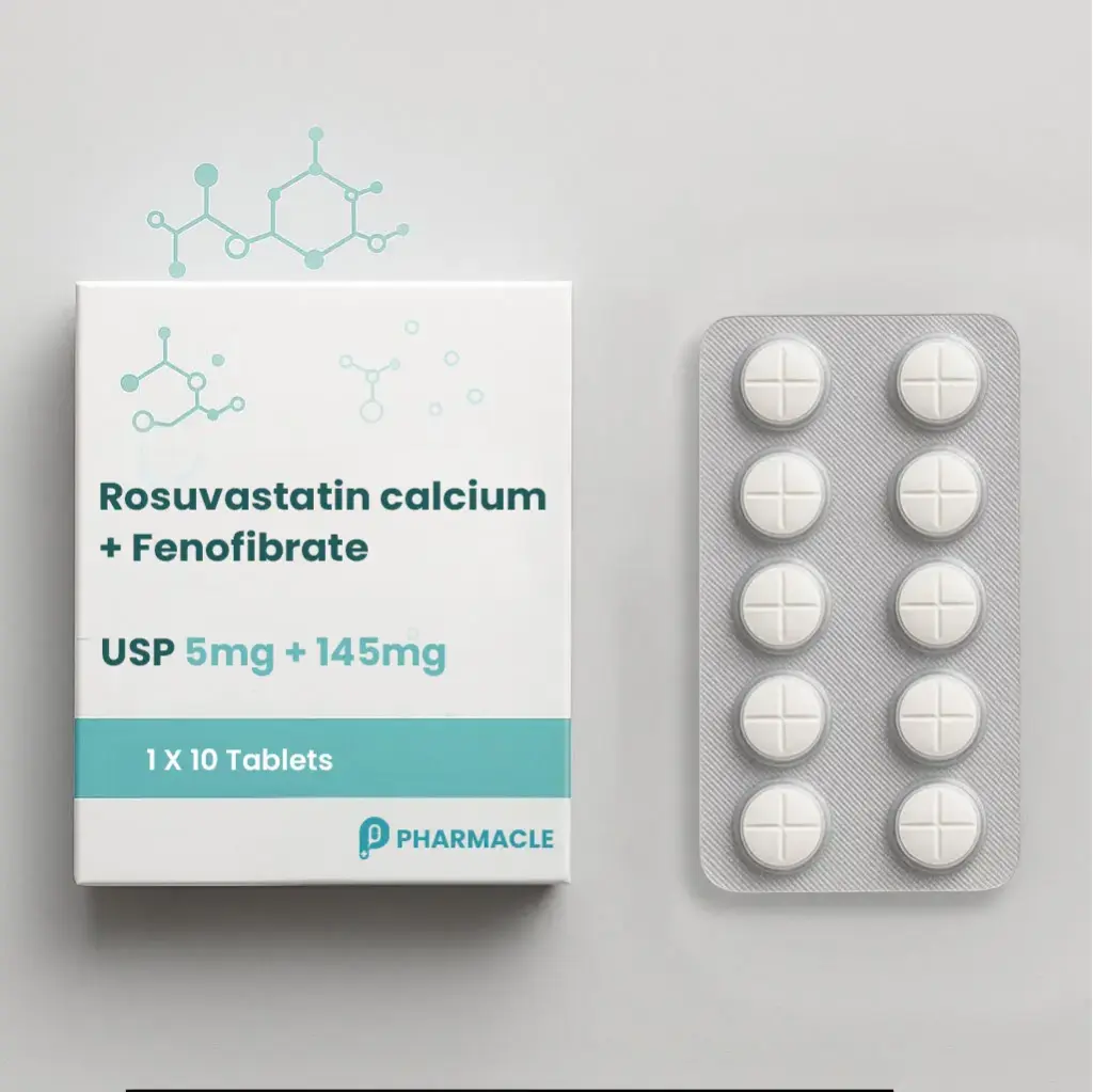 Rosuvastatin calcium + Fenofibrate